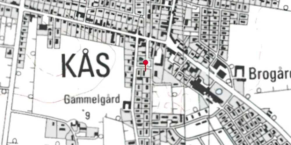 Historisk kort over Kaas Station Historisk kort over Kaas Station
