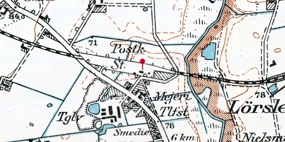 Historisk kort over Ilbro Station Historisk kort over Ilbro Station