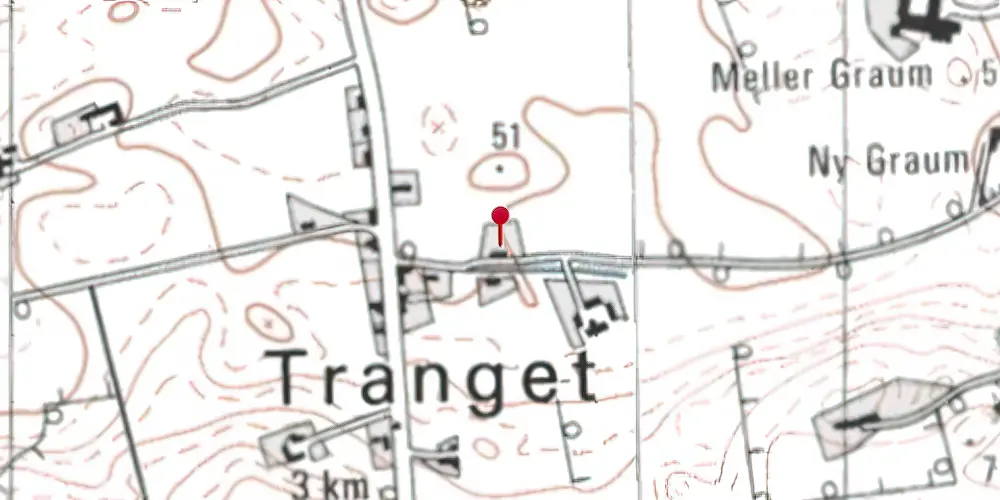 Historisk kort over Tranget Station Historisk kort over Tranget Station