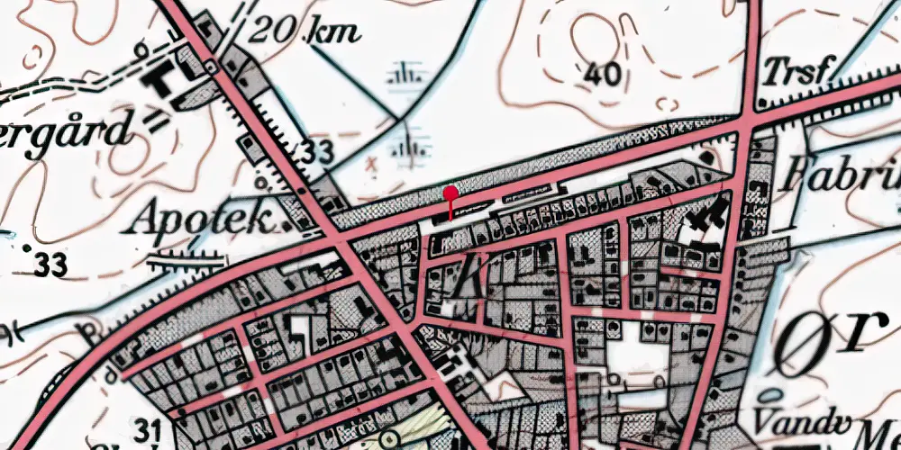 Historisk kort over Østervrå Station Historisk kort over Østervrå Station