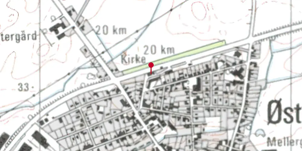 Historisk kort over Østervrå Station Historisk kort over Østervrå Station