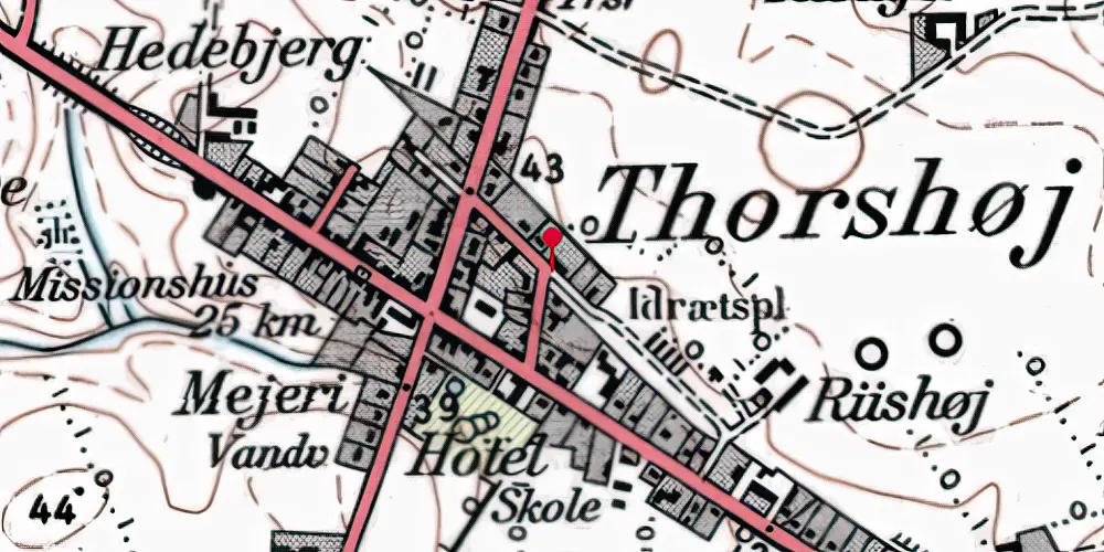 Historisk kort over Thorshøj Station Historisk kort over Thorshøj Station