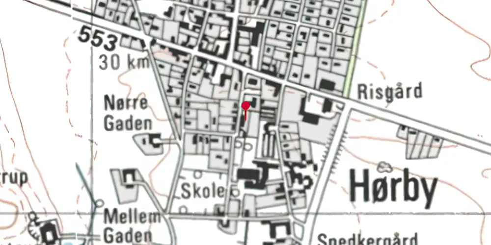 Historisk kort over Hørby Station Historisk kort over Hørby Station