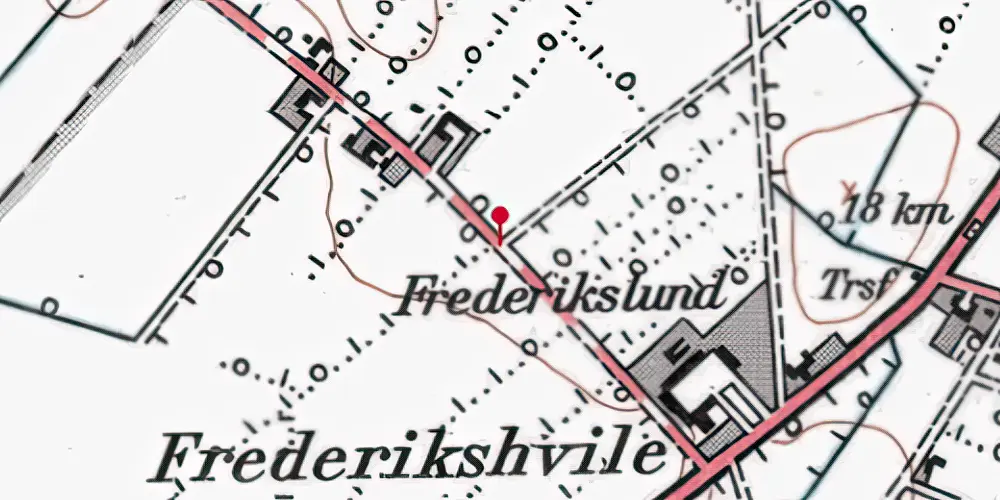 Historisk kort over Frederikshvile Trinbræt Historisk kort over Frederikshvile Trinbræt