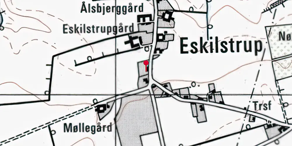 Historisk kort over Eskelund Trinbræt Historisk kort over Eskelund Trinbræt