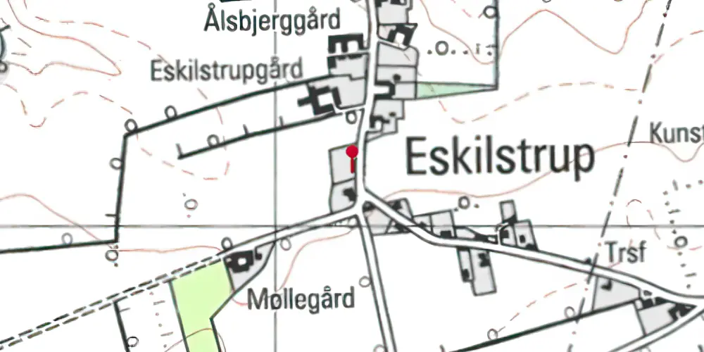 Historisk kort over Eskelund Trinbræt Historisk kort over Eskelund Trinbræt