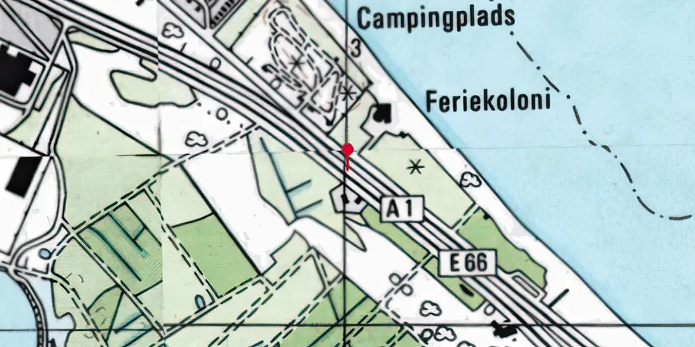 Historisk kort over Skærven Trinbræt