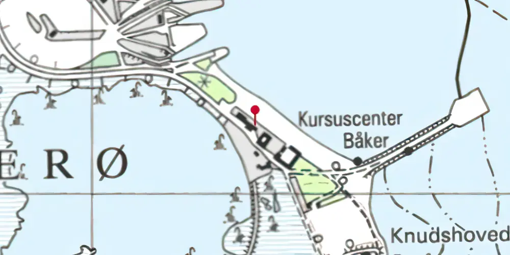 Historisk kort over Knudshoved Station Historisk kort over Knudshoved Station