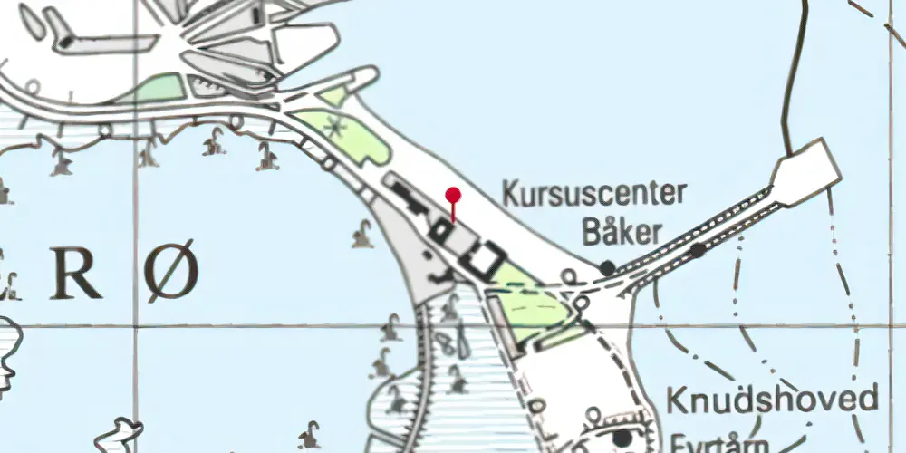 Historisk kort over Knudshoved Isbådsstation Historisk kort over Knudshoved Isbådsstation