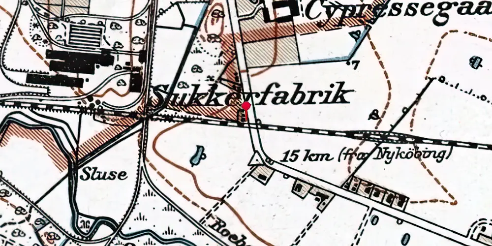Historisk kort over Nykøbingvej Trinbræt Historisk kort over Nykøbingvej Trinbræt