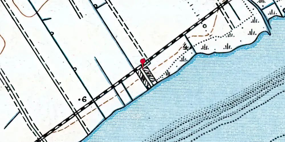 Historisk kort over Engholm Strand Trinbræt Historisk kort over Engholm Strand Trinbræt
