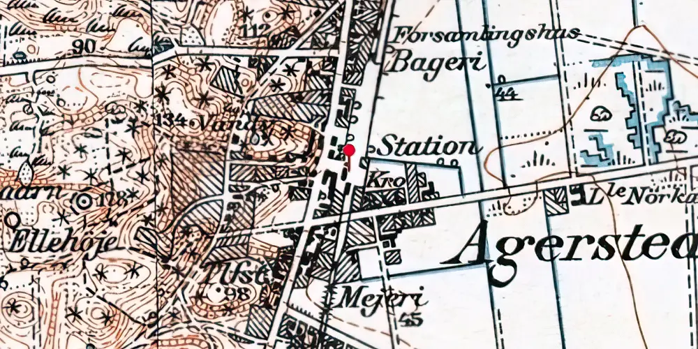 Historisk kort over Agersted Station Historisk kort over Agersted Station