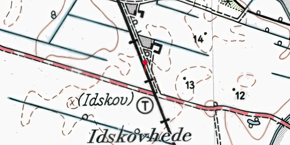 Historisk kort over Idskov Trinbræt