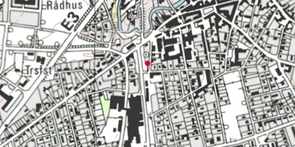 Historisk kort over Sæby Station