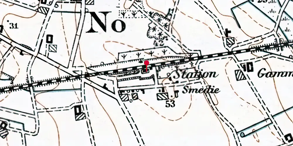 Historisk kort over No Station Historisk kort over No Station