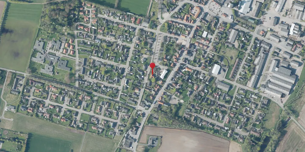 Historisk kort over Spjald Station