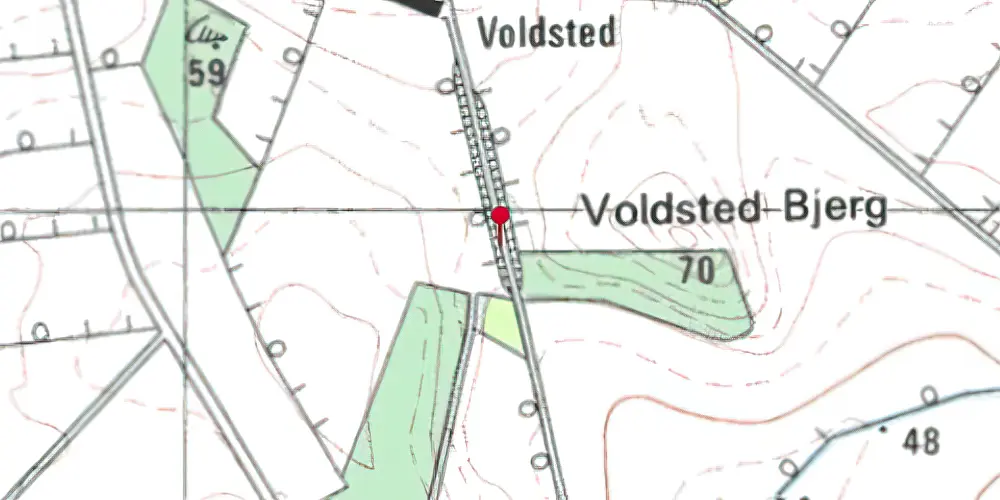 Historisk kort over Gammelvind Trinbræt (uofficielt)