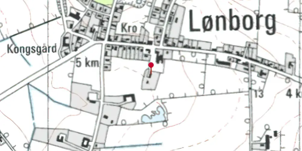Historisk kort over Lønborg Station Historisk kort over Lønborg Station