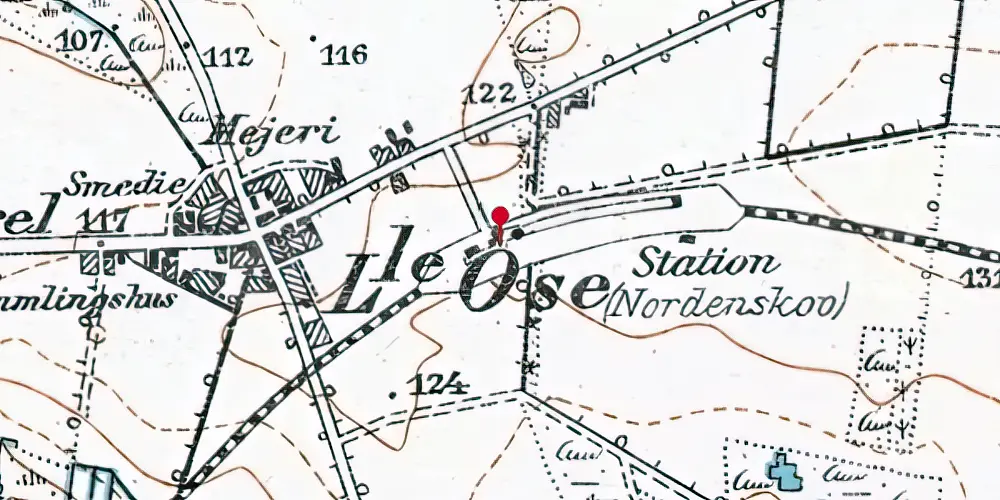Historisk kort over Nordenskov Station Historisk kort over Nordenskov Station