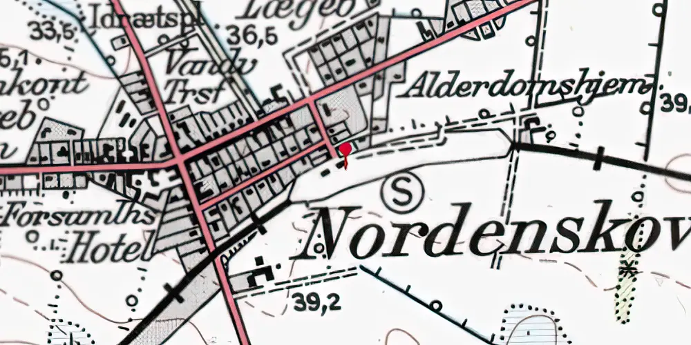Historisk kort over Nordenskov Station Historisk kort over Nordenskov Station
