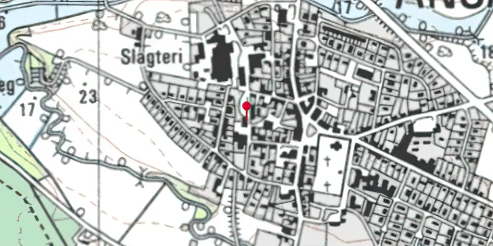 Historisk kort over Ansager Station Historisk kort over Ansager Station