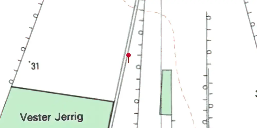 Historisk kort over Jerrig Trinbræt
