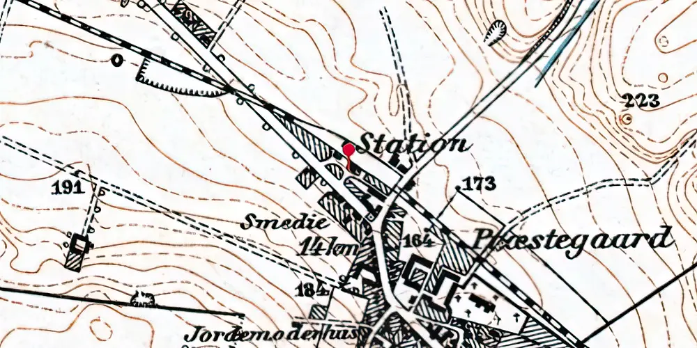 Historisk kort over Østbirk Station Historisk kort over Østbirk Station