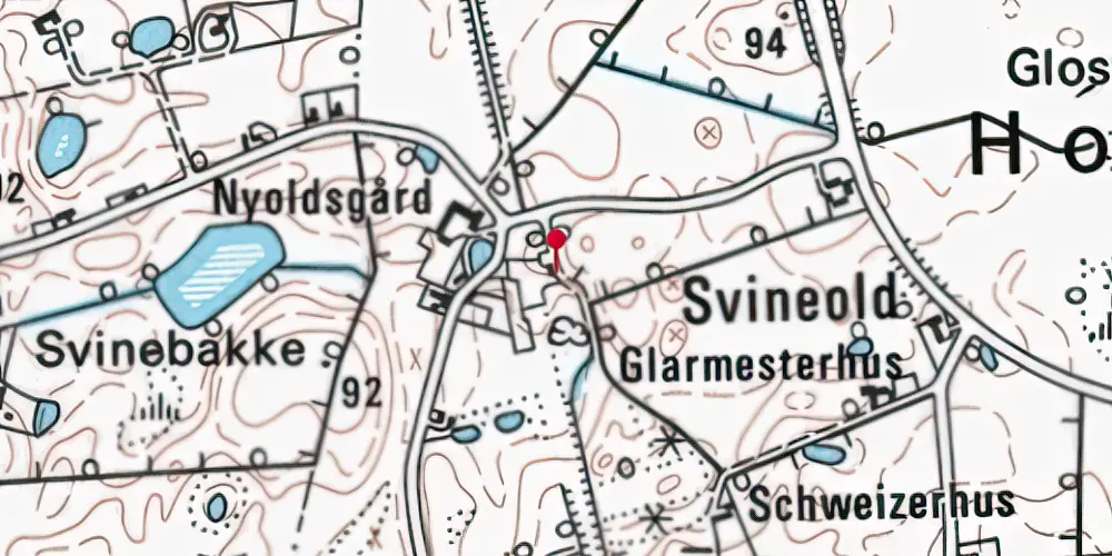 Historisk kort over Oldgård Billetsalgssted Historisk kort over Oldgård Billetsalgssted