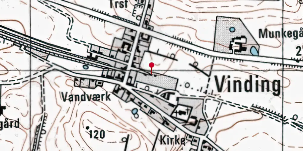 Historisk kort over Vinding Station Historisk kort over Vinding Station