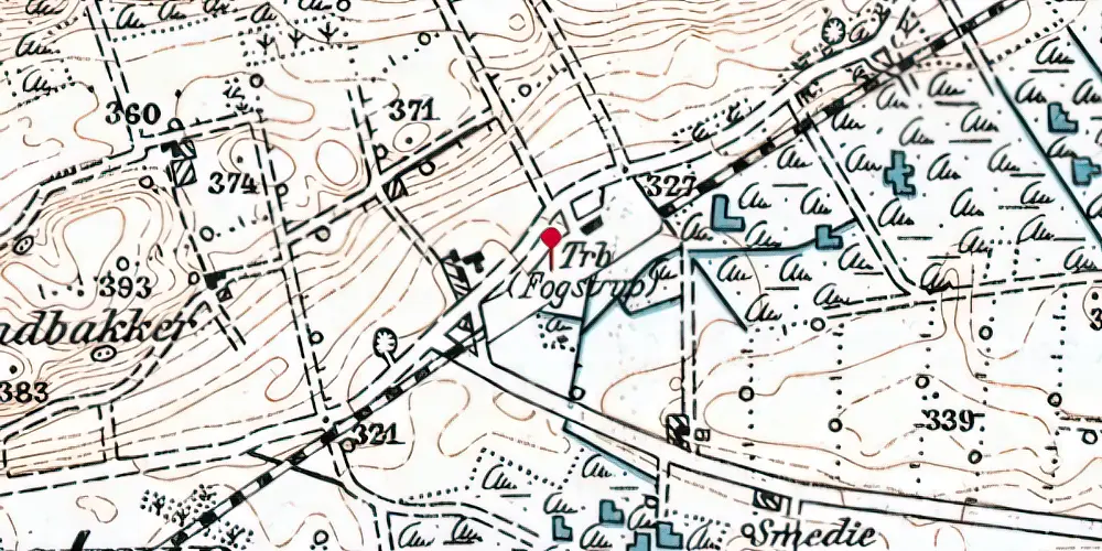 Historisk kort over Fogstrup Station Historisk kort over Fogstrup Station