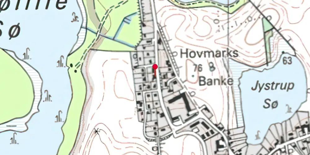 Historisk kort over Jystrup Station