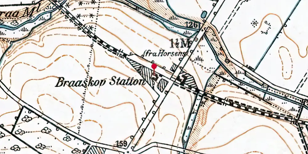 Historisk kort over Bråskov Station Historisk kort over Bråskov Station