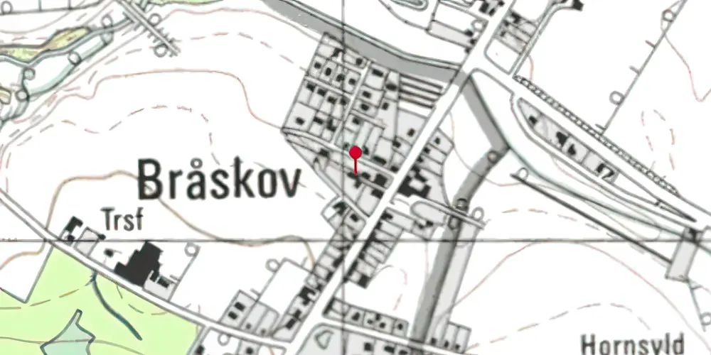 Historisk kort over Bråskov Station Historisk kort over Bråskov Station