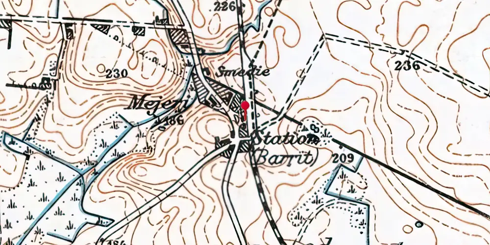 Historisk kort over Barrit Station Historisk kort over Barrit Station