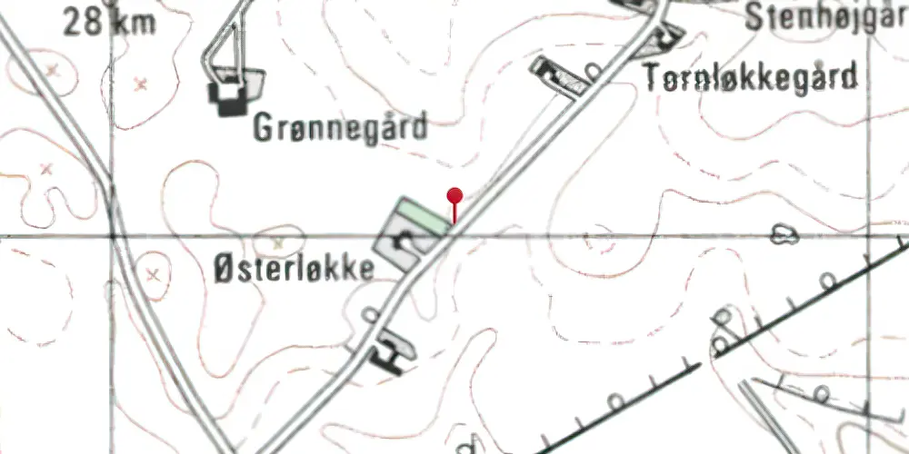 Historisk kort over Gramtange Trinbræt Historisk kort over Gramtange Trinbræt