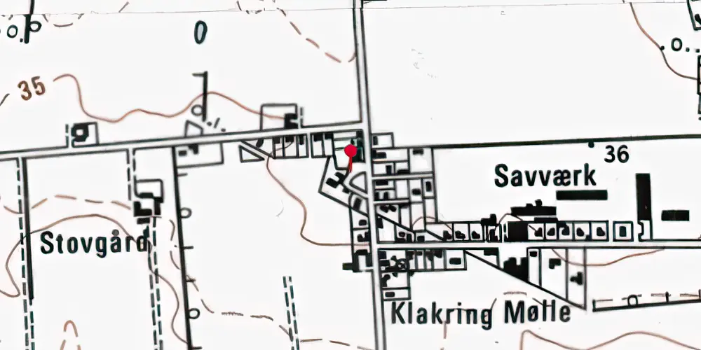 Historisk kort over Klakring Station Historisk kort over Klakring Station