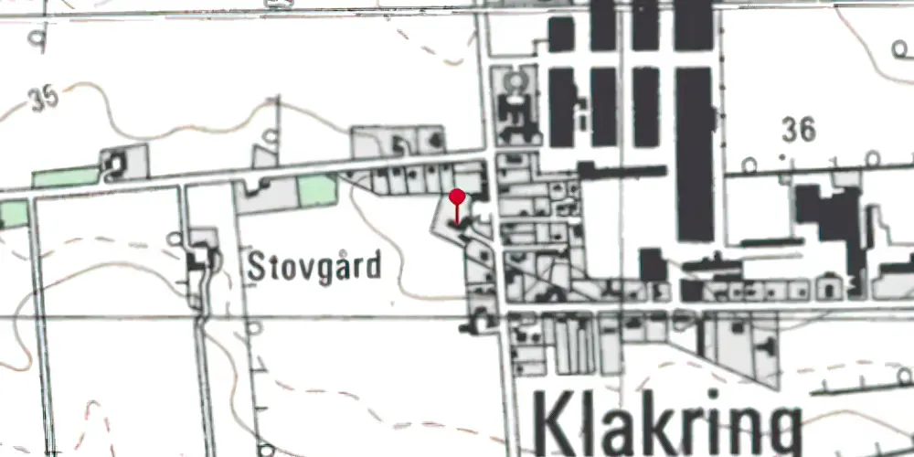 Historisk kort over Klakring Station Historisk kort over Klakring Station