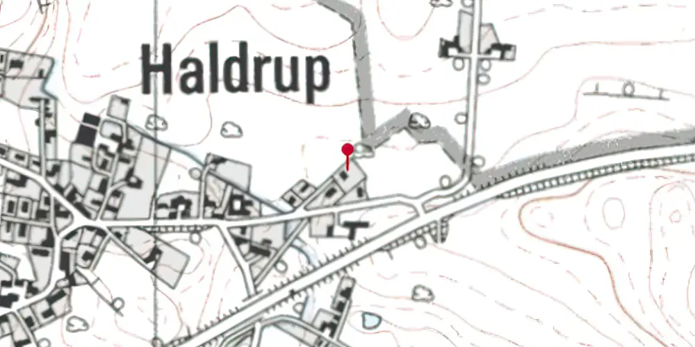 Historisk kort over Haldrup Station Historisk kort over Haldrup Station
