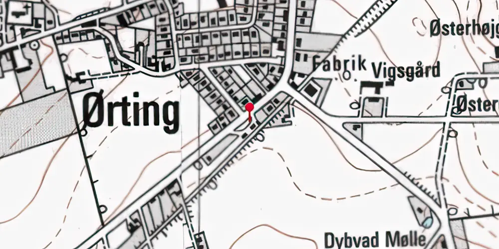 Historisk kort over Ørting Station Historisk kort over Ørting Station