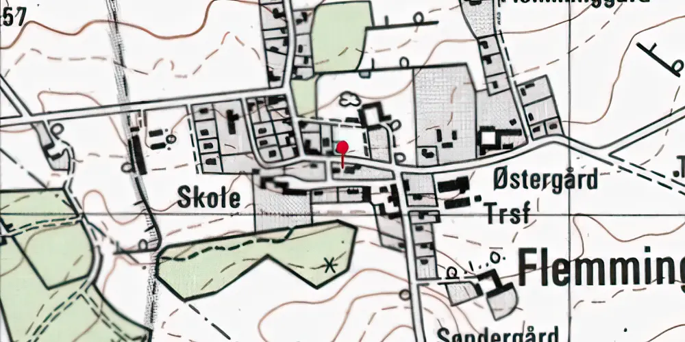 Historisk kort over Flemming Station Historisk kort over Flemming Station