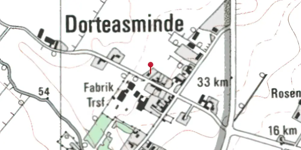 Historisk kort over Dortheasminde Station Historisk kort over Dortheasminde Station