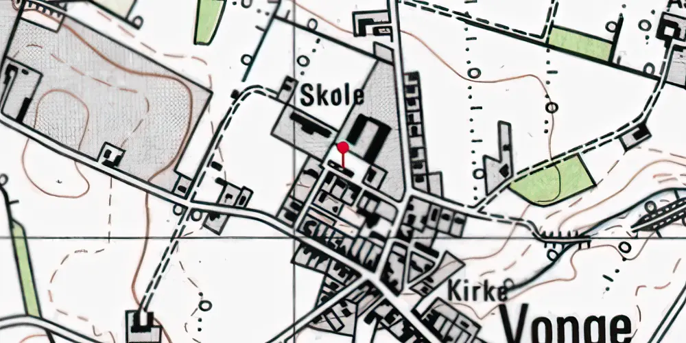 Historisk kort over Vonge Station Historisk kort over Vonge Station