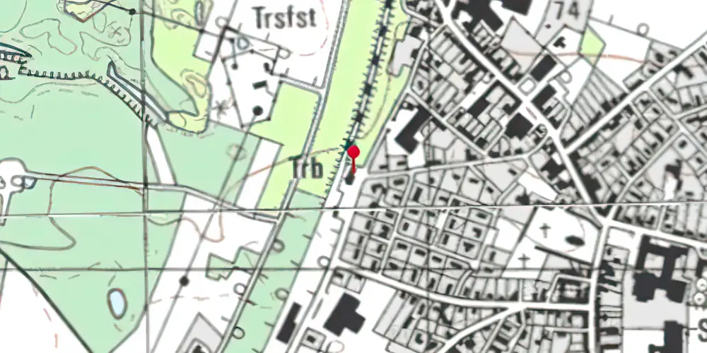 Historisk kort over Thyregod Station
