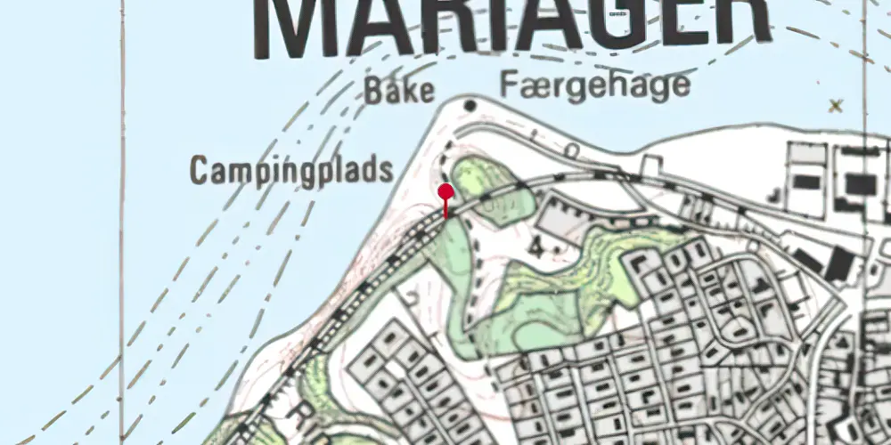 Historisk kort over Ved badestranden Trinbræt (uofficielt)