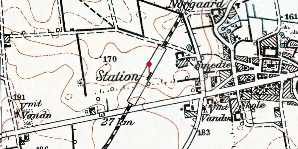 Historisk kort over Ørum Station Historisk kort over Ørum Station