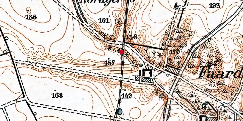 Historisk kort over Fårdal Trinbræt (uofficielt)