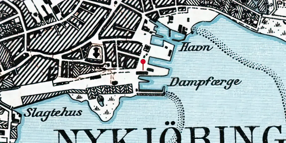 Historisk kort over Nykøbing Mors Havnestation Historisk kort over Nykøbing Mors Havnestation