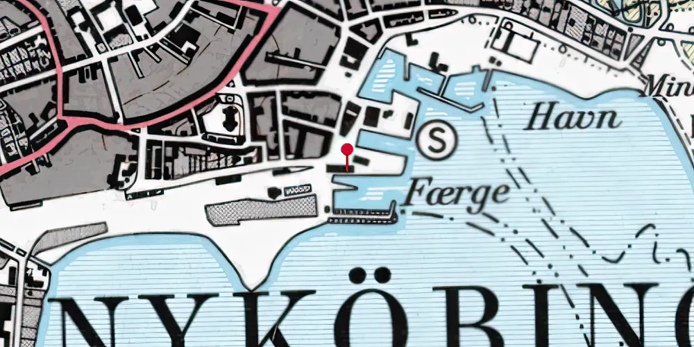 Historisk kort over Nykøbing Mors Havnestation Historisk kort over Nykøbing Mors Havnestation