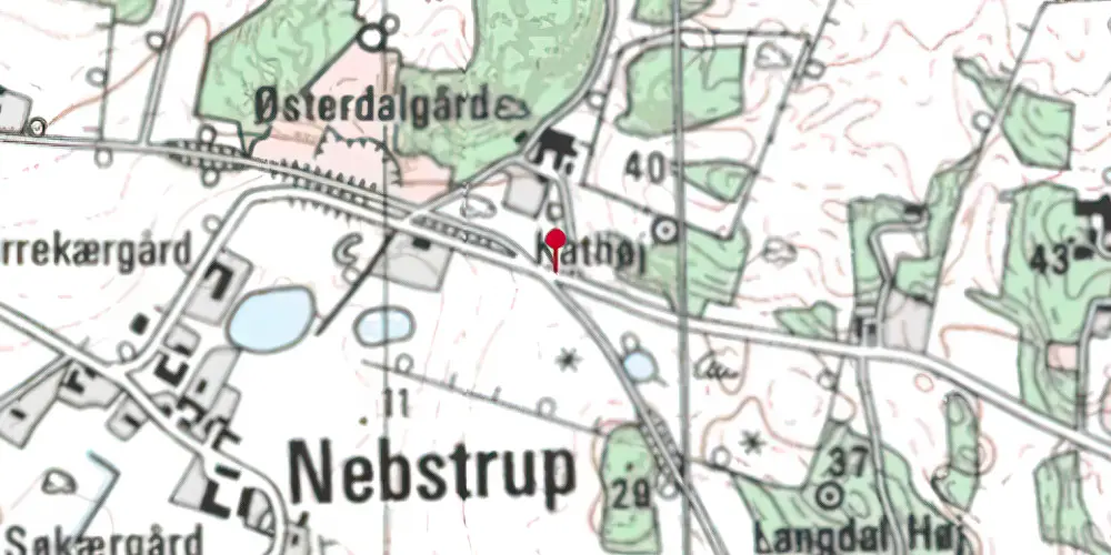 Historisk kort over Nebstrup Trinbræt med Sidespor Historisk kort over Nebstrup Trinbræt med Sidespor