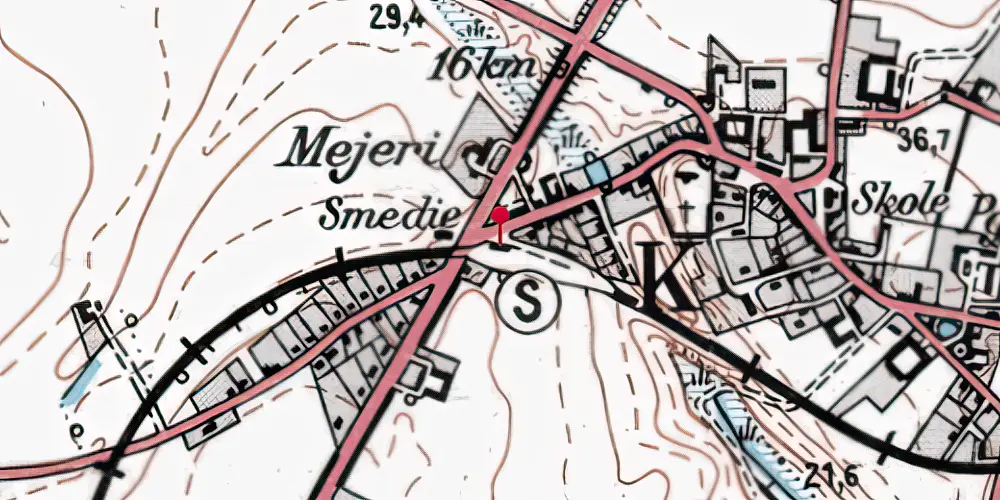 Historisk kort over Gjerlev Station Historisk kort over Gjerlev Station